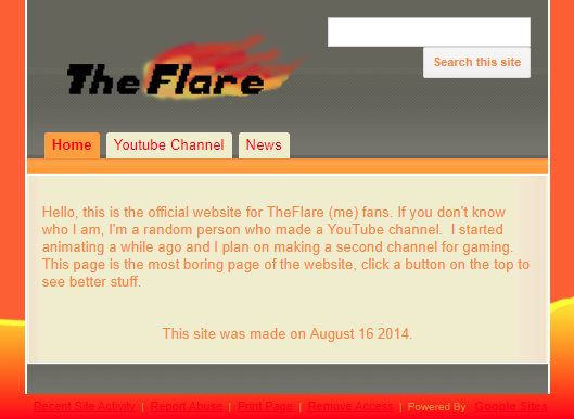 screenshot of outdated looking website