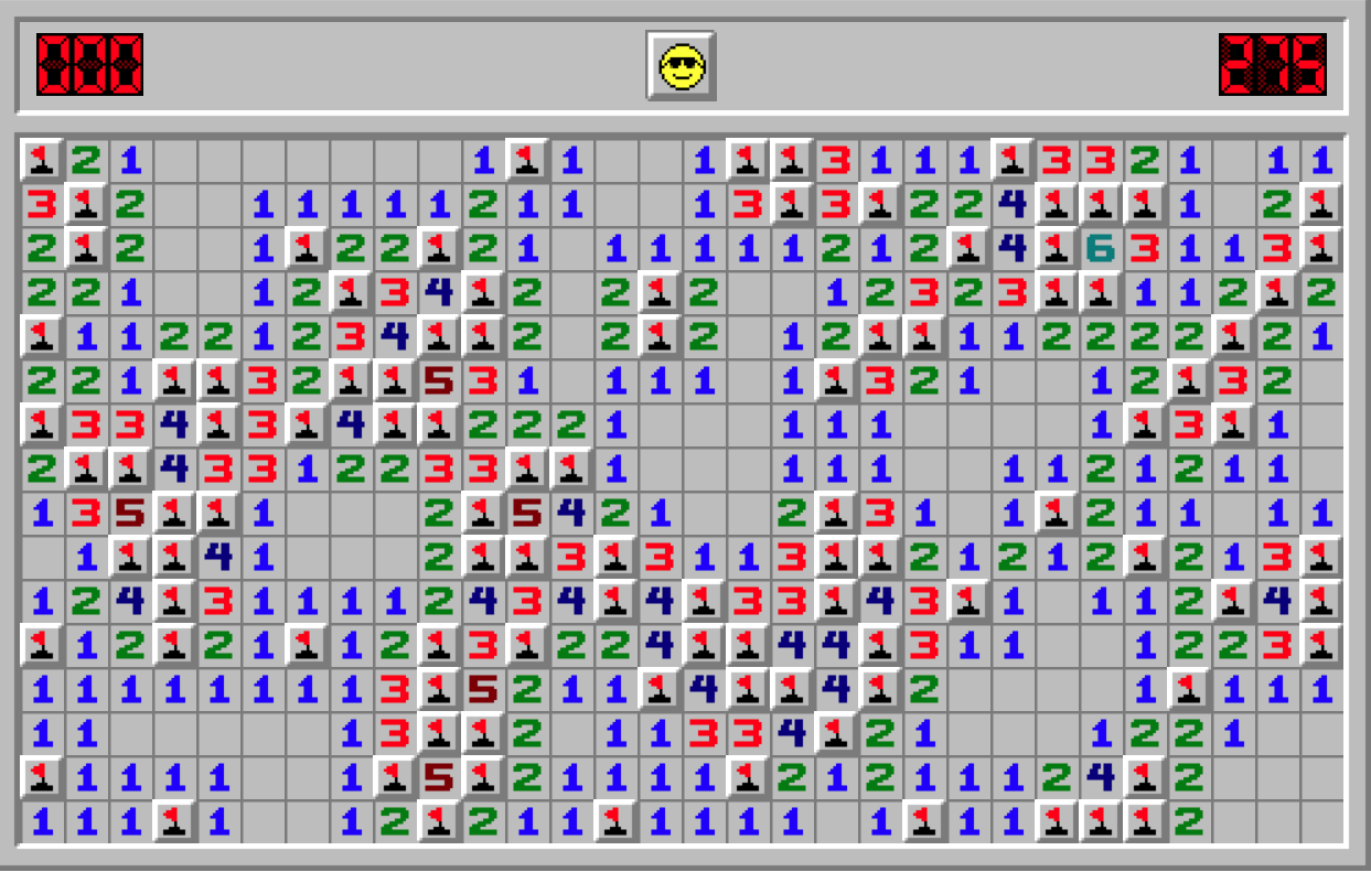 another minesweeper screenshot with the same 275 second time